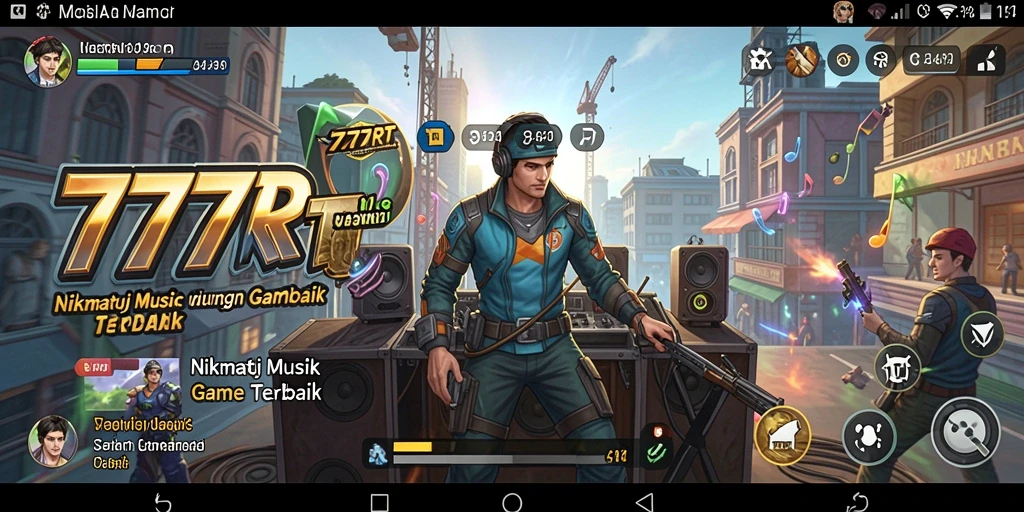 Screenshot gameplay 777RT yang menampilkan keseruan bermain musik.