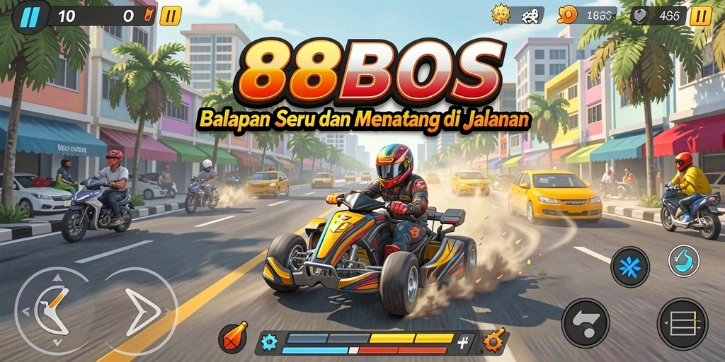 Gameplay Racing 88BOS yang seru dan adiktif.