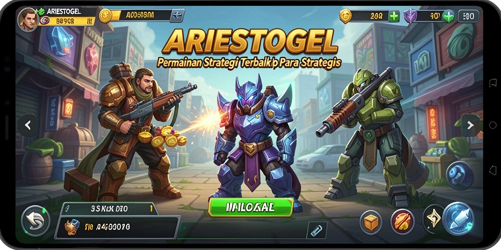 Tampilan gameplay menegangkan ARIESTOGEL dengan strategi yang mendebarkan.