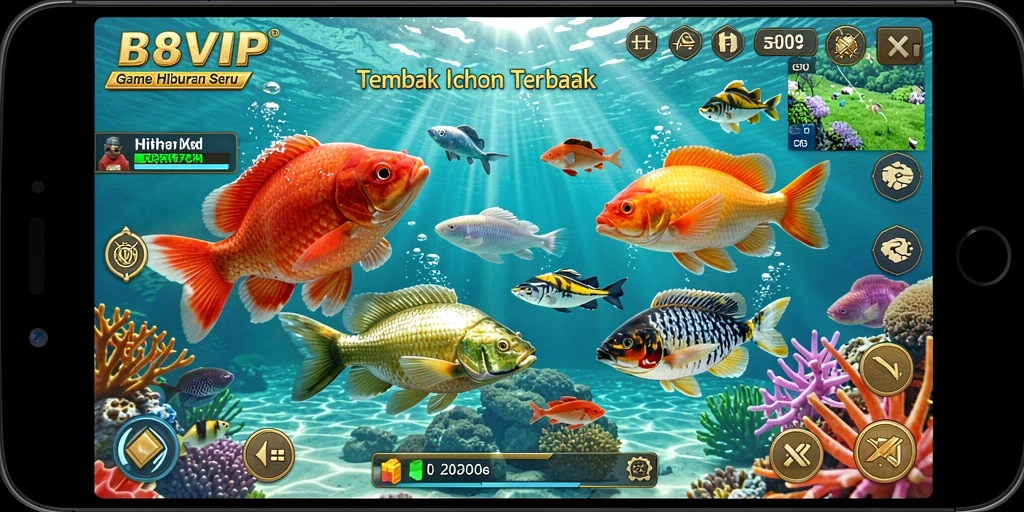 Gameplay seru dan menantang B8VIP dalam menembak ikan.