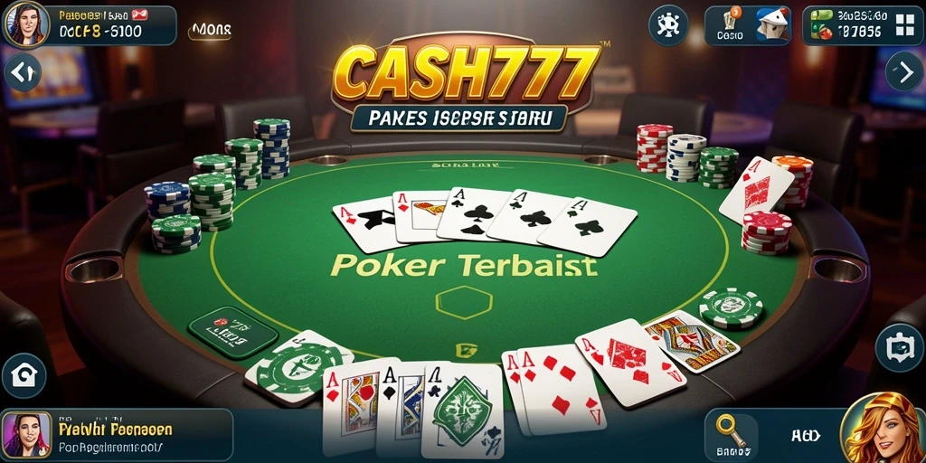 Tampilan gameplay Poker yang mengasyikkan dan interaktif.