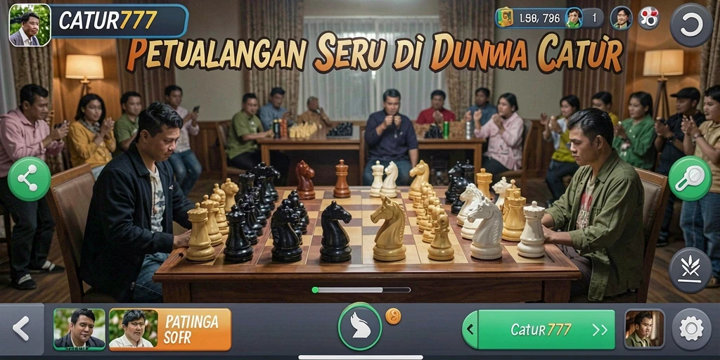 Tampilan gameplay mendebarkan dari CATUR777 dengan petualangan luar biasa.