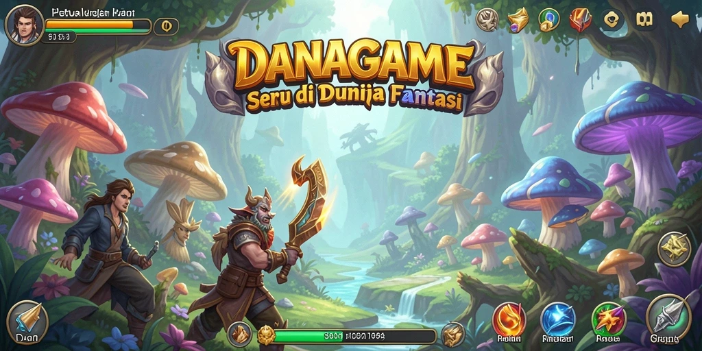 Tampilan gameplay DANAGAME yang seru dan mendebarkan dalam petualangan fantasi.