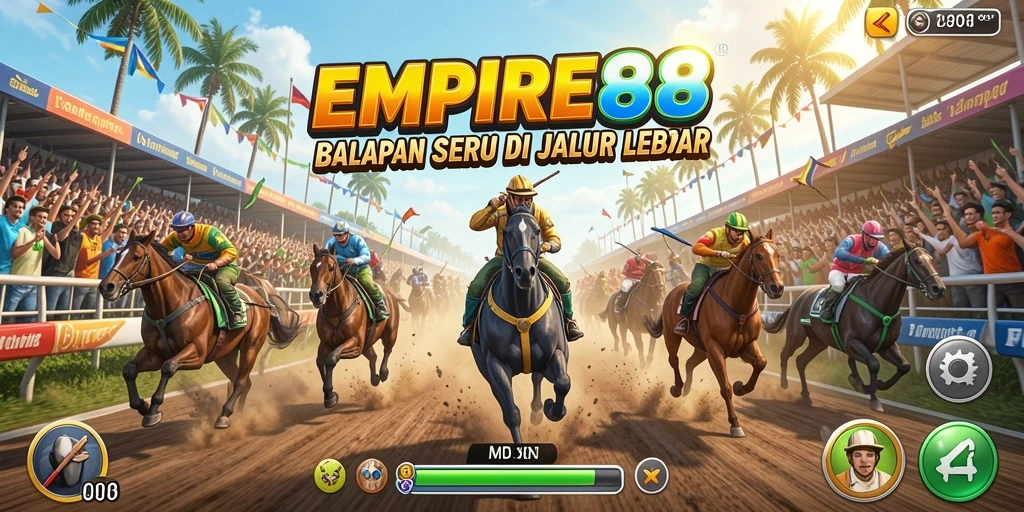 Tampilan menegangkan dari balapan di EMPIRE88 dengan mobil cepat.