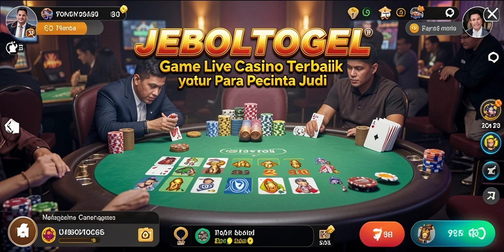 Screenshot utama JEBOLTOGEL yang menampilkan keseruan permainan Live Casino.