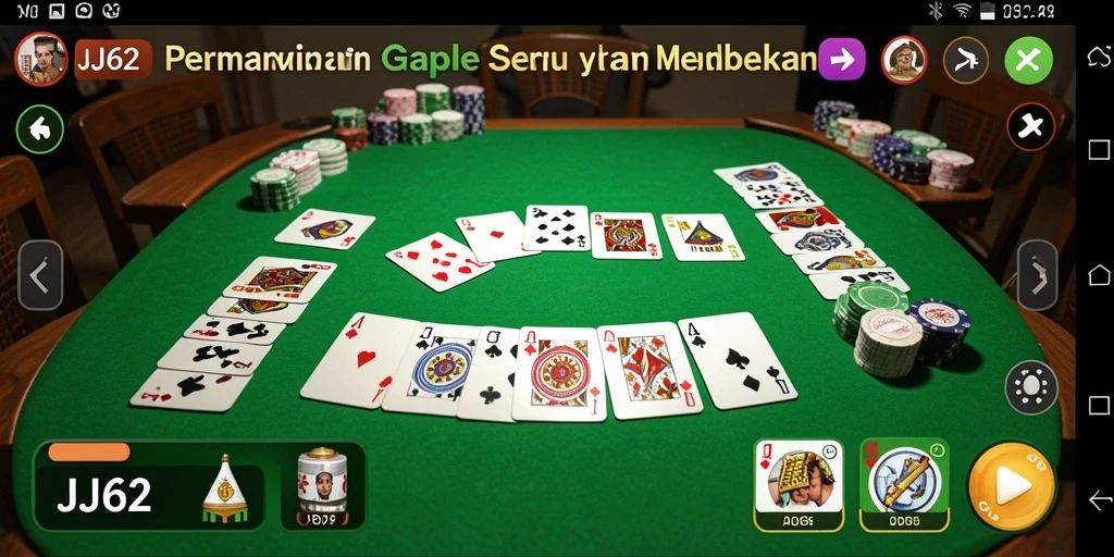 Tampilan gameplay menarik dari <strong>JJ62</strong> saat bermain Gaple.