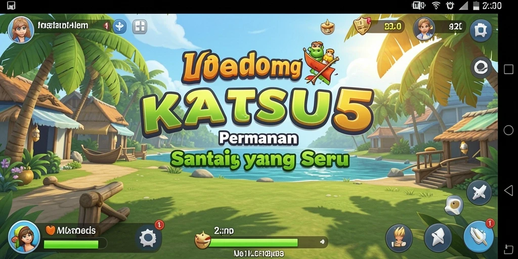 Screenshot gameplay KATSU5 yang menunjukkan keseruan permainan santai.