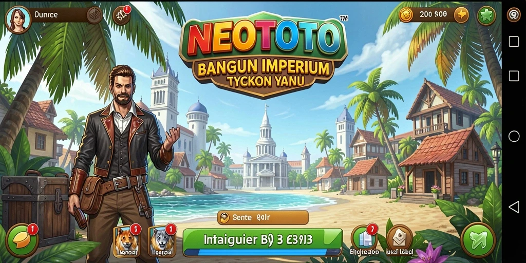 Tangkapan layar dari gameplay NEOTOTO yang menampilkan pengelolaan bisnis yang seru.