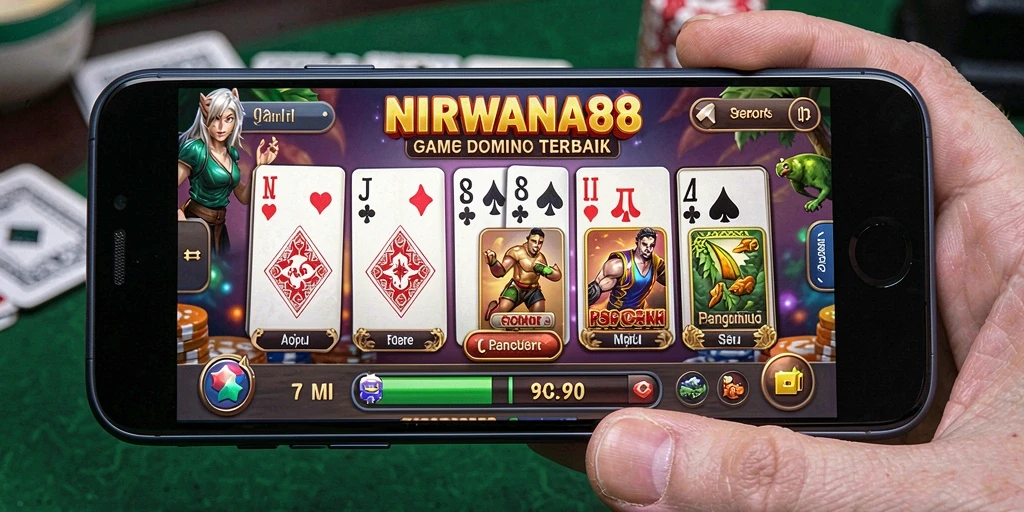 Tampilan gameplay seru di NIRWANA88 dengan pemain domino lainnya.