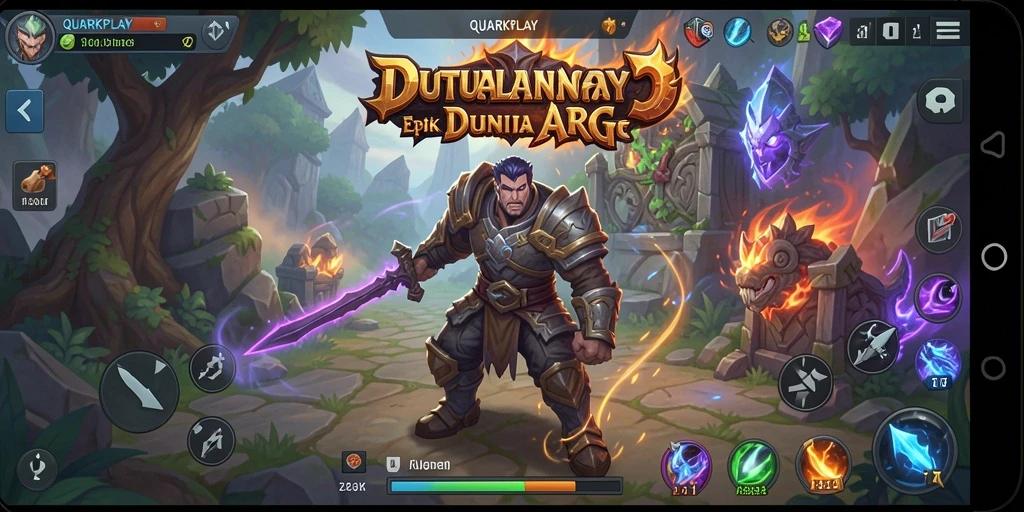 Tampilan gameplay menegangkan dalam dunia ARPG yang luas.