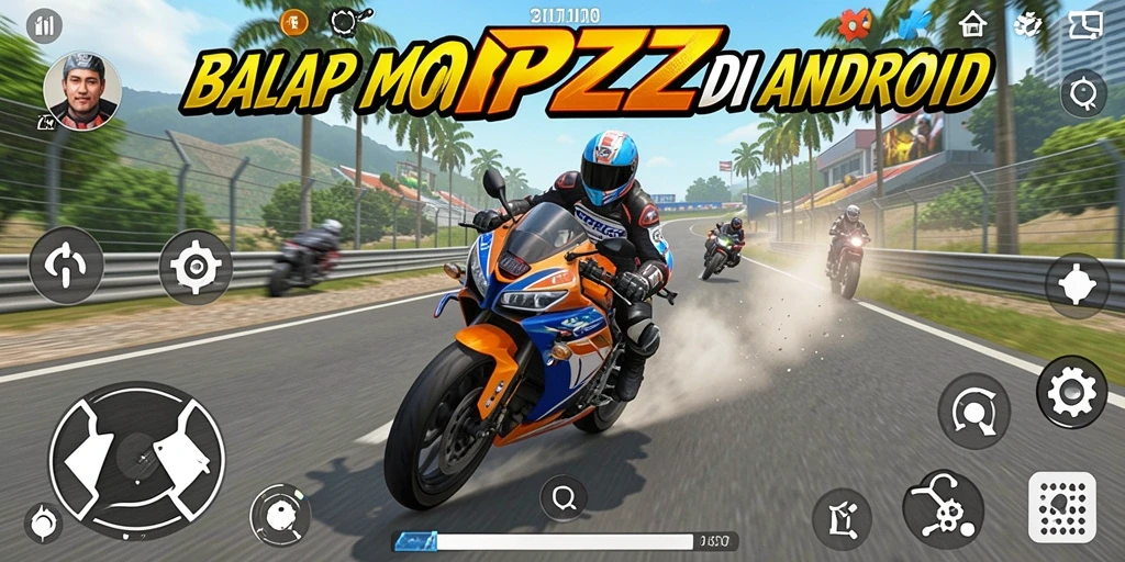 Gameplay seru balapan motor di RPZZZ dengan grafis menarik.