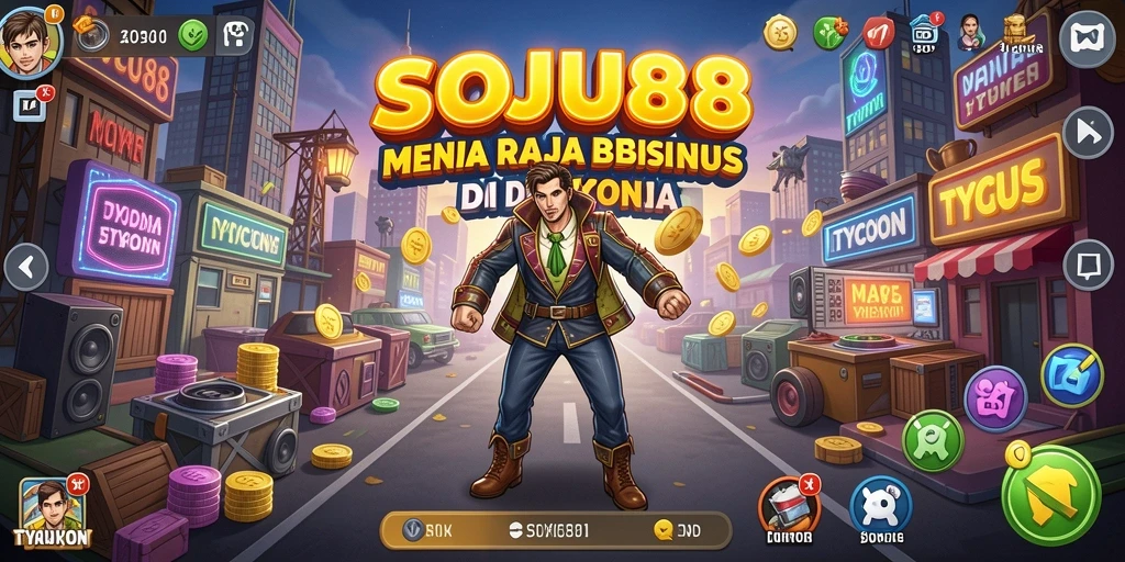 Tampilan gameplay SOJU88 yang mendebarkan dan penuh strategi Tycoon.