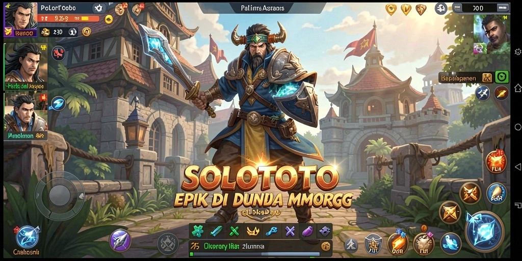 Tampilan gameplay menampilkan petualangan seru di dunia SOLOTOTO.