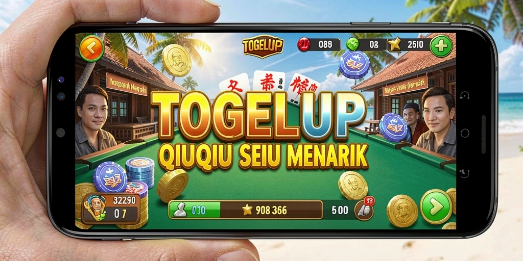 Screenshot gameplay TOGELUP yang menunjukkan suasana seru permainan QiuQiu.