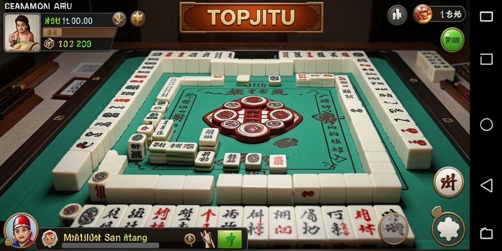 Gameplay seru Mahjong dalam aplikasi TOPJITU.