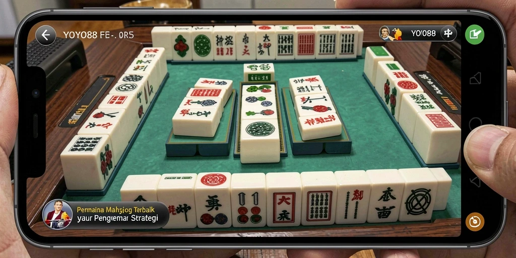 Screenshot gameplay <strong>YOYO88</strong> yang menunjukkan aksi mencocokkan balok Mahjong.